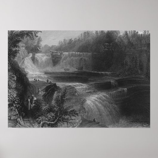 Poster Trenton High Falls, 1838 (Devant)