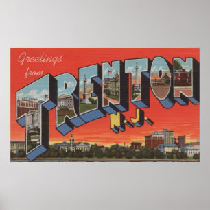 Poster Trenton, New Jersey - grandes scènes de lettre