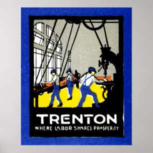 Poster Trenton Vintage New Jersey 1915