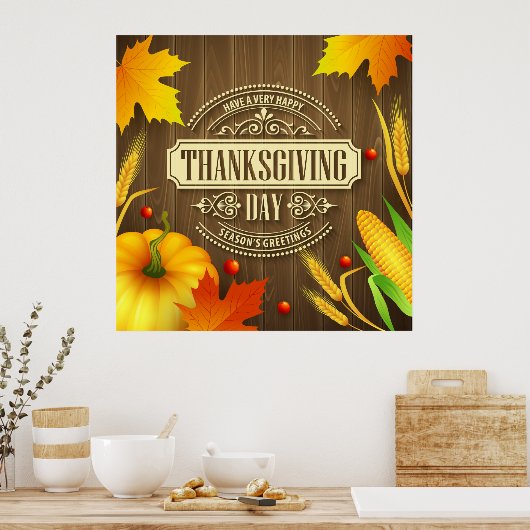 Poster Très Bon thanksgiving (Cuisine)