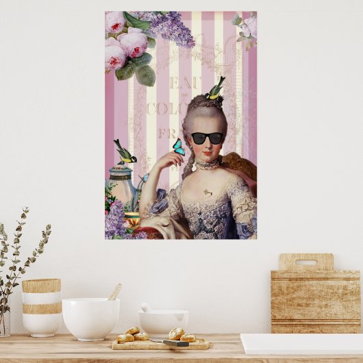 Poster Très Chic Marie Antoinette dans les nuances (Cuisine)