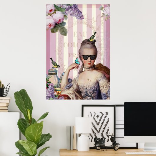 Poster Très Chic Marie Antoinette dans les nuances (Bureau à domicile)