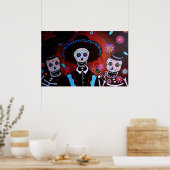 Poster tres mariachis jour de l'affiche morte (Cuisine)