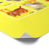 Poster Très mignon Alphabet animal (Coin)