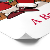 Poster très moyen Père Noël drôle (Coin)