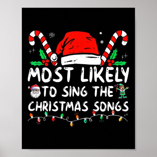 Poster Très Probable De Chanter Les Chansons De Noël Noël (Devant)