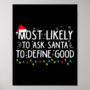 Poster Très Probable De Demander À Père Noël De Définir L