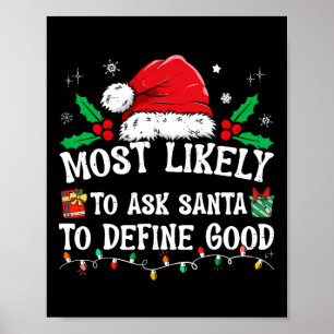 Poster Très Probable De Demander À Père Noël De Définir L