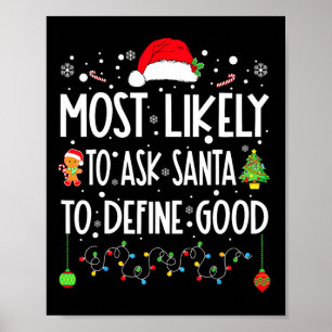 Poster Très Probable De Demander À Père Noël De Définir L