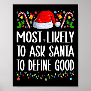 Poster Très Probable De Demander À Père Noël De Définir L