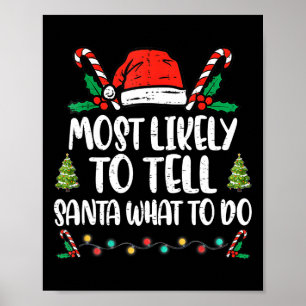 Poster Très Probable De Dire À Père Noël Que Faire Famill