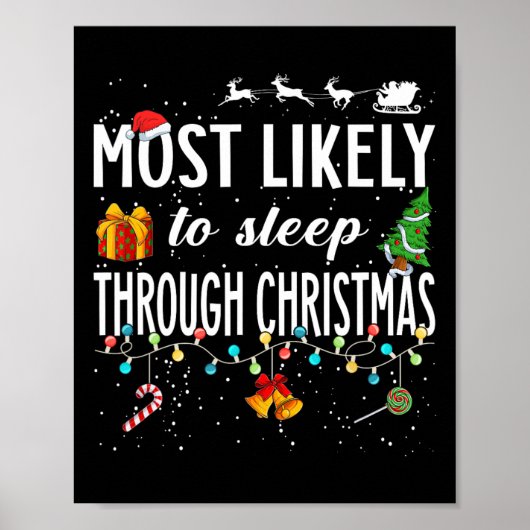 Poster Très Probable De Dormir Pendant Noël M (Devant)