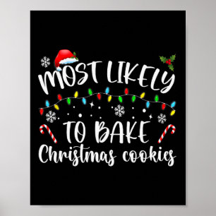 Poster Très Probable De Faire Cuire Des Cookies De Noël F