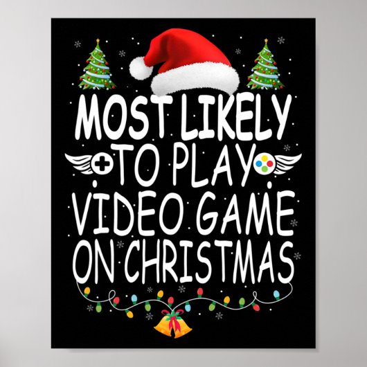 Poster Très Probable De Jouer Jeu Vidéo Sur Les Garçons D (Devant)