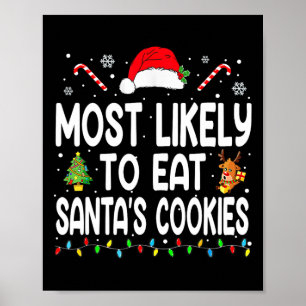 Poster Très Probable De Manger Santas Cookies Famille De