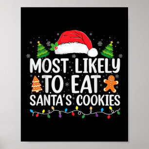 Poster Très Probable De Manger Santas Cookies Famille De