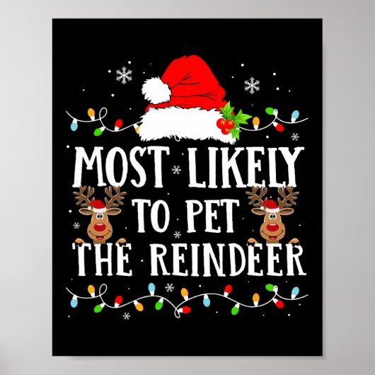 Poster Très Probable De Pet Le Rindeer Drôle Fa Noël (Devant)