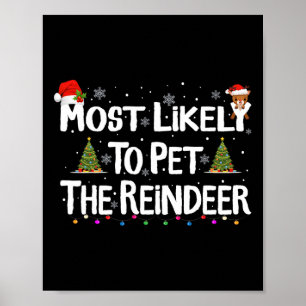 Poster Très Probable De Pet Le Rindeer Noël Fam