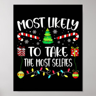 Poster Très Probable De Prendre Le Plus Selfies Noël Tre