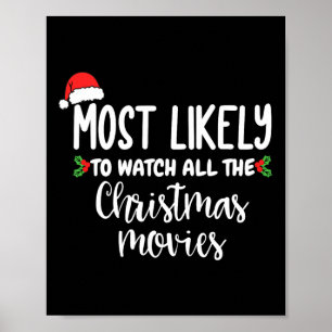 Poster Très Probable De Regarder Tous Les Films De Noël