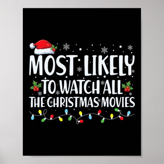 Poster Très Probable De Regarder Tous Les Films De Noël C (Devant)