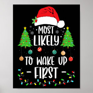 Poster Très Probable De Se Réveiller Premier Noël Noël Ma