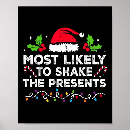Poster Très Probable De Secouer Les Présents Noël De Fami (Devant)