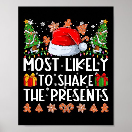 Poster Très Probable De Secouer Les Présents Noël De Fami (Devant)