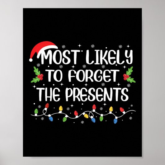 Poster Très Probable D'Oublier Les Présents Noël Drôle (Devant)