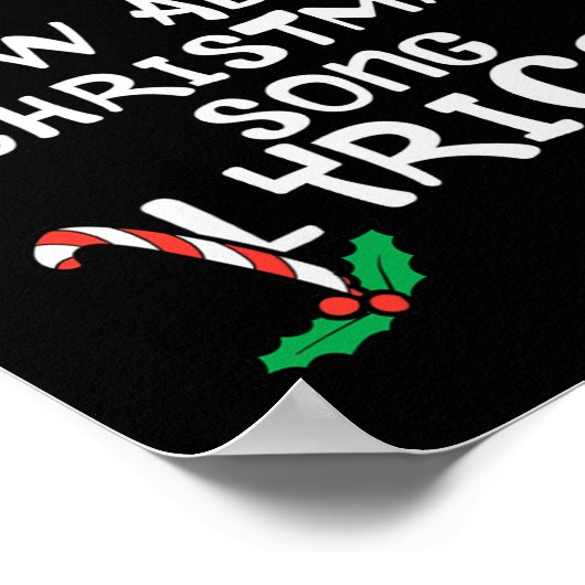 Poster Très Probablement Connaître Noël Chanson Lyrics Xm (Coin)