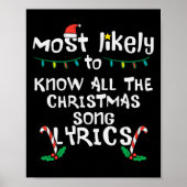 Poster Très Probablement Connaître Noël Chanson Lyrics Xm (Devant)
