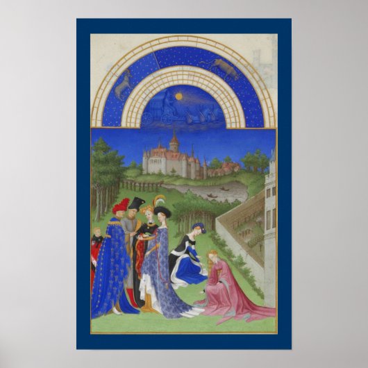 Poster Très Riches Heures - Avril (Devant)