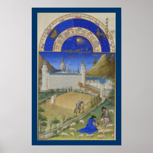 Poster Très Riches Heures - Juillet (Devant)