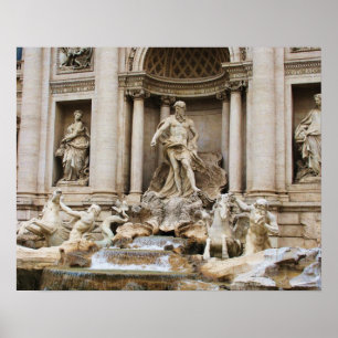Poster Trevi Fontaine Rome Italie photo de voyage
