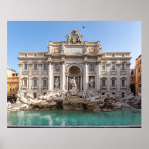 Poster Trevi Fountain at early morning - Rome, Italy