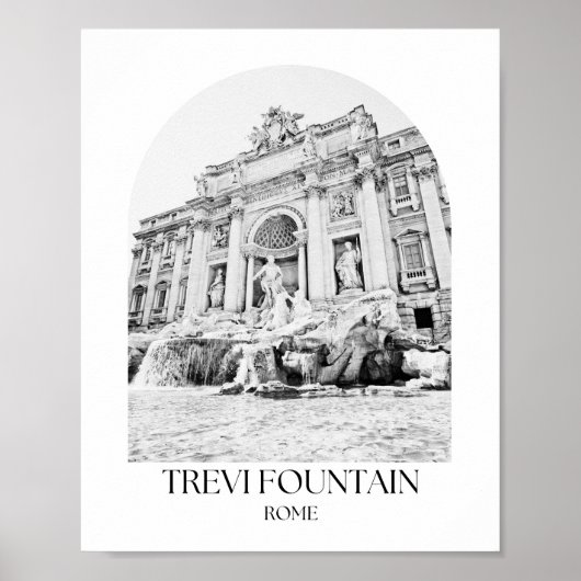 Poster Trevi Fountain Rome Arch Photo Print (Devant)
