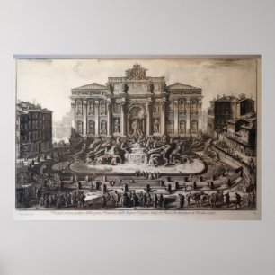 Poster Trevi Fountain Rome - Giovanni Battista Piranesi