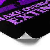 Poster Trex Dinosaure Purple Faire Overdose Extincte (Coin)