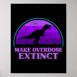 Poster Trex Dinosaure Purple Faire Overdose Extincte