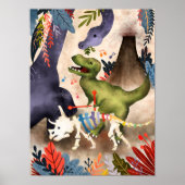 Poster Trex Lecture de Xylophone | Funny Dinosaur Wall Ar (Devant)