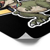 Poster trex mordant sur le numéro 2 (Coin)