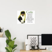 Poster Tri Color Rough Collie Toxits (Bureau à domicile)