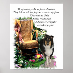 Poster Tri couleur arrondie Collie Art Imprimer