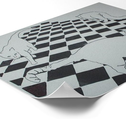 Poster triade de chat (Coin)