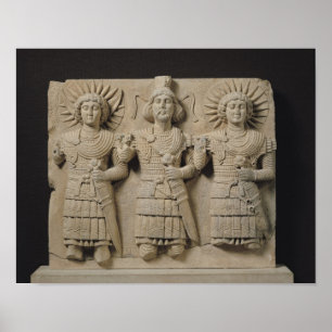 Poster Triade de dieux de Palmyrene, de région de Palmyr