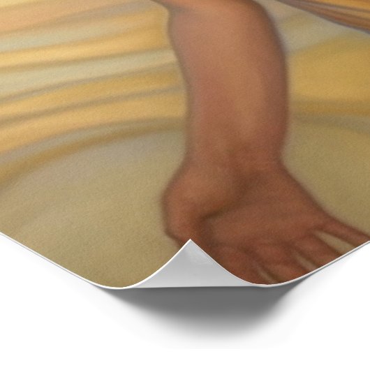 Poster Triade polyamorée sur la plage (Coin)