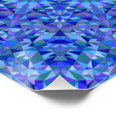 Poster Triangle bleu Kaleidoscope Mandala (Coin)