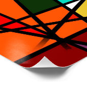 Poster Triangle Coloré Géométrique Moderne (Coin)