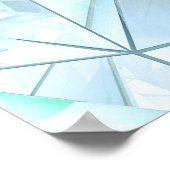Poster Triangle cristal 3D, rendu illustratif. (Coin)