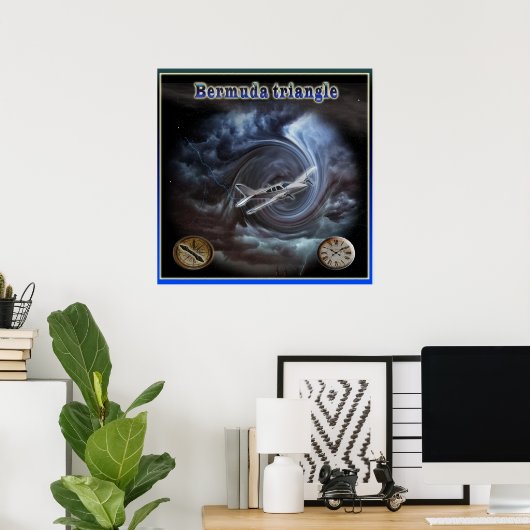 Poster triangle des Bermudes (Bureau à domicile)